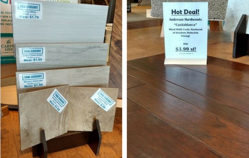 Hardwood and tile sale